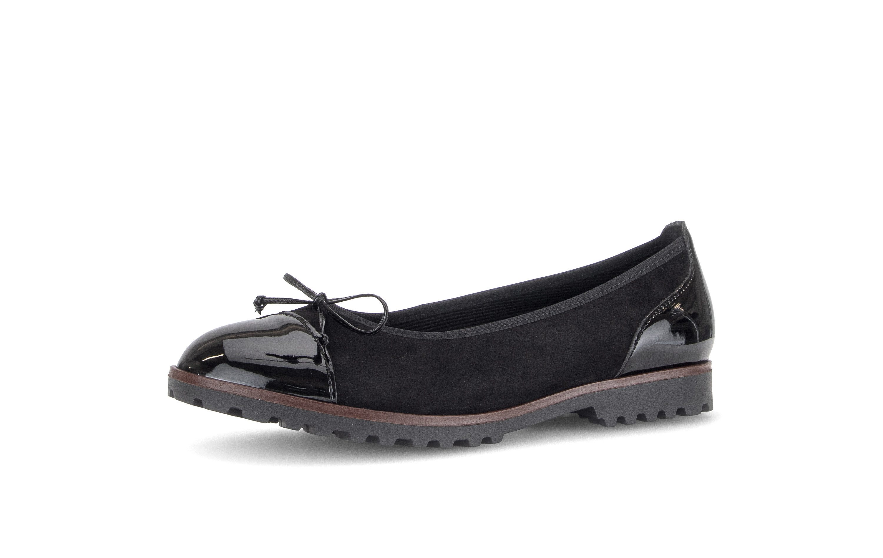 Gabor Ballerina Blockabsatz, Businessmode, Schlüpfschuh mit Zierschleife