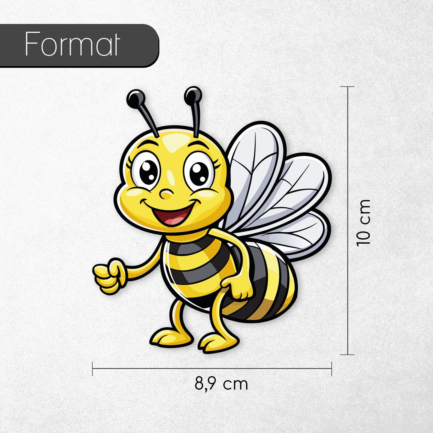 iSecur Aufkleber Auto-Aufkleber Bienchen Biene I 10 cm I wetterfest I kfz799
