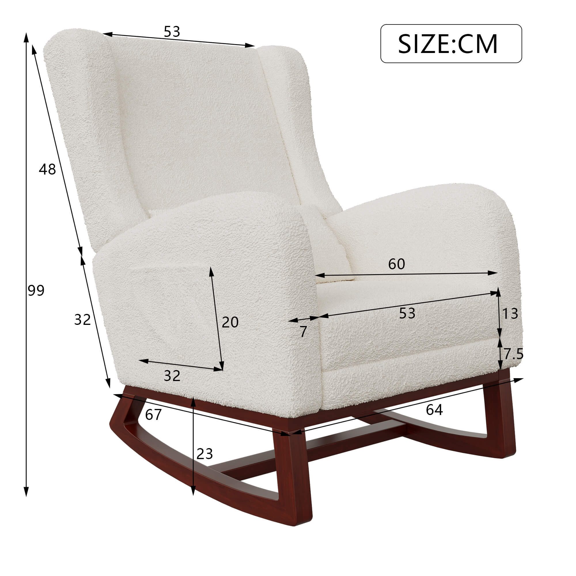 Furnishings Home Schaukelstuhl Polsterstuhl mit Fußstütze günstig online kaufen