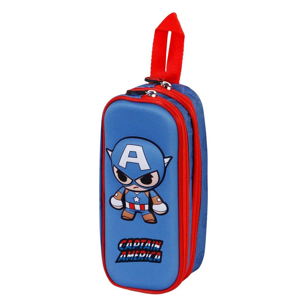 Karactermania Federmäppchen Captain America Stiftemäppchen Schreibmäppchen Federtasche Mäppchen, 3D-Frontprägung