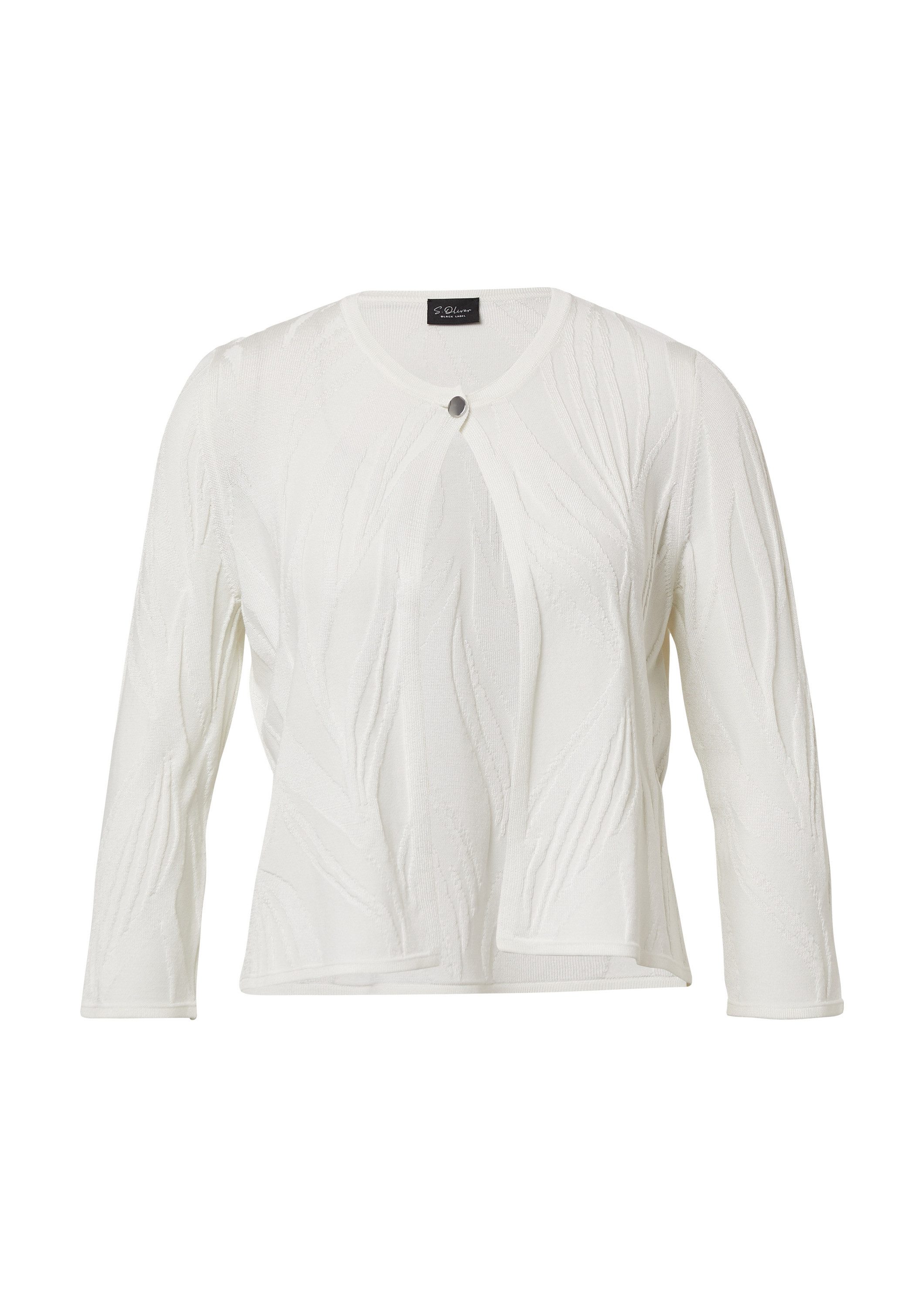 s.Oliver Cardigan Strickjacke Kurzer Cardigan mit Strukturmuster und 3/4-Är günstig online kaufen