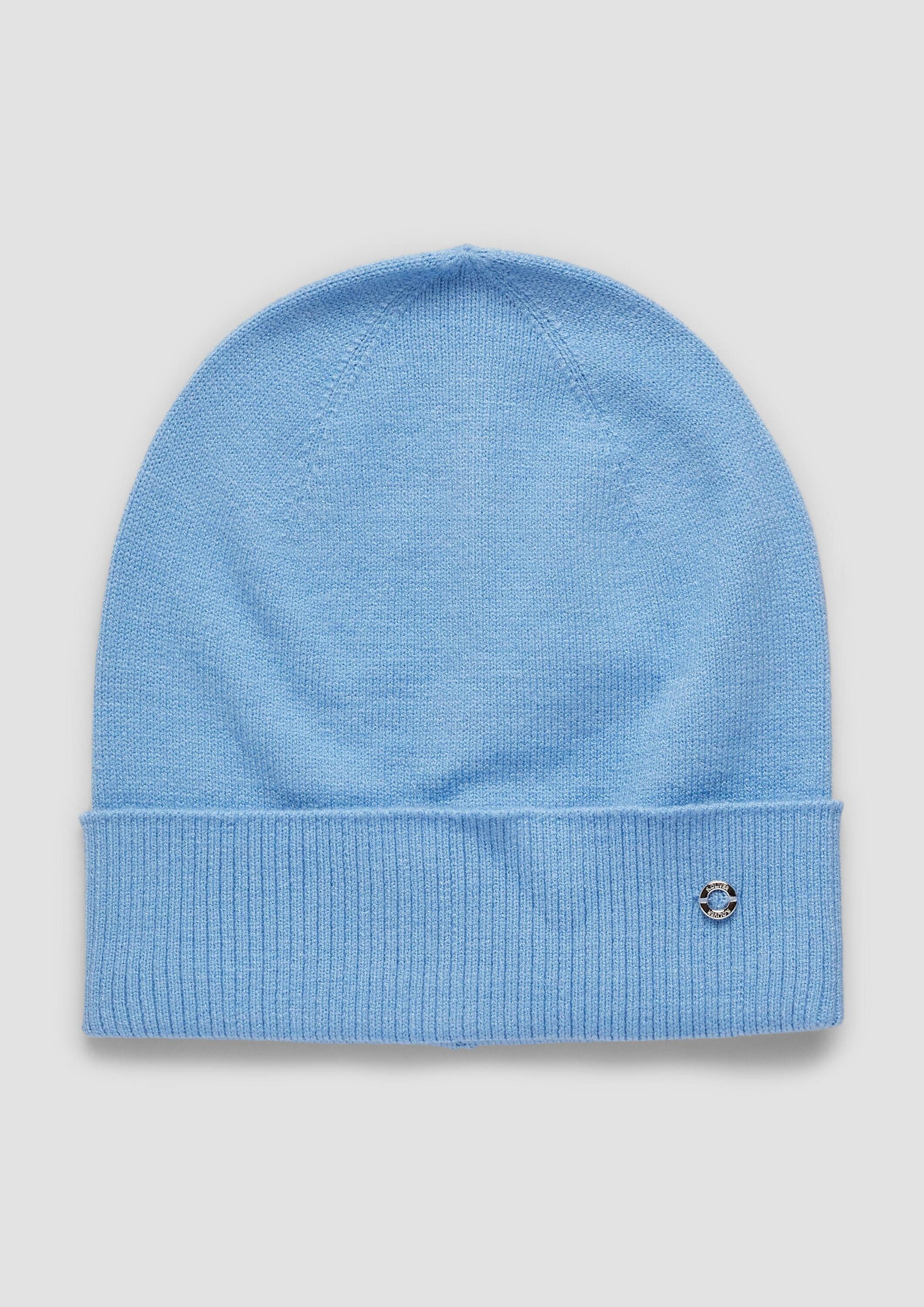s.Oliver Strickmütze Mütze Mütze aus Feinstrick mit Logo-Ring günstig online kaufen