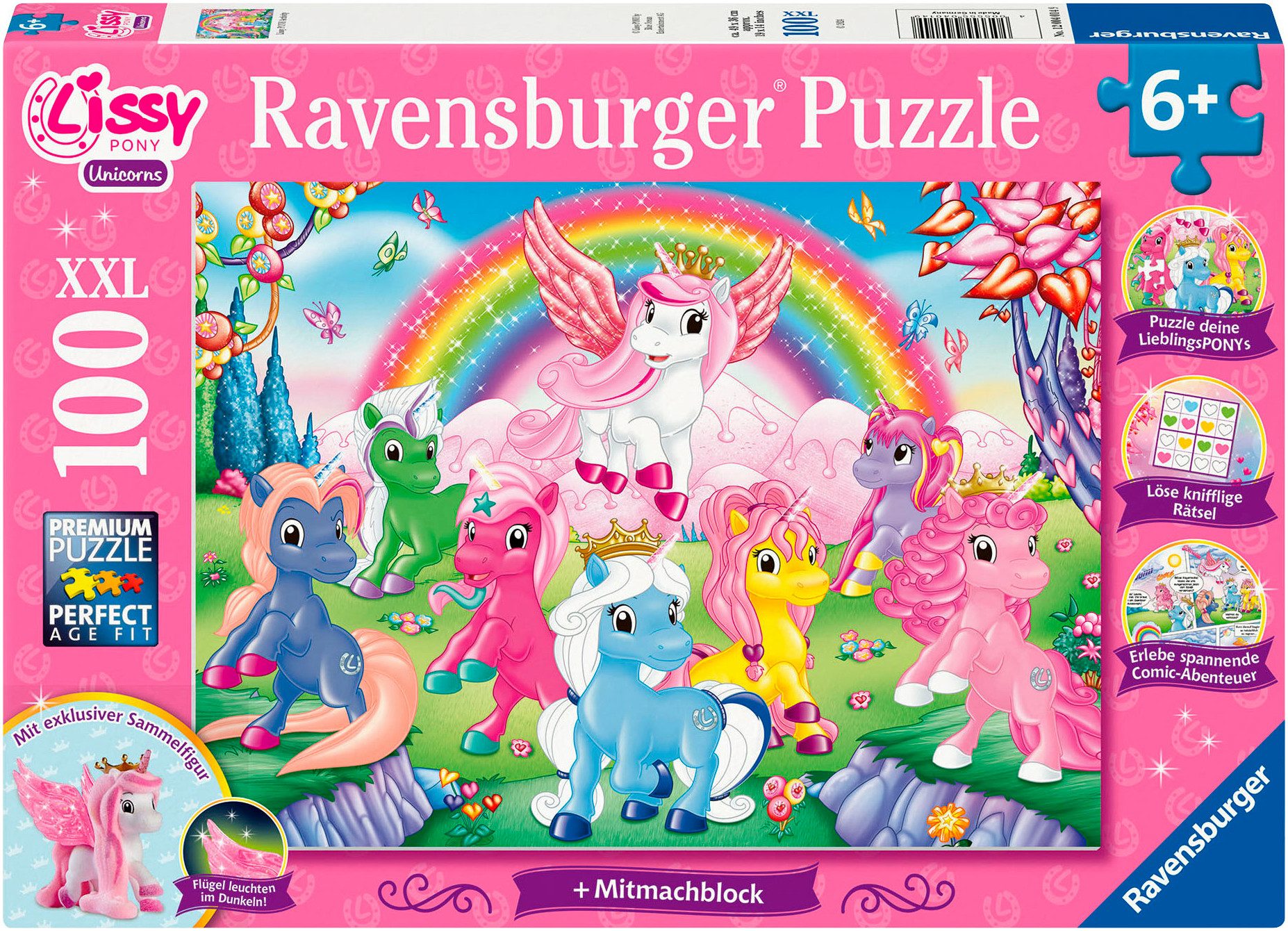 Ravensburger Puzzle Lissy Pony Activity, 100 Puzzleteile, Made in Germany günstig online kaufen