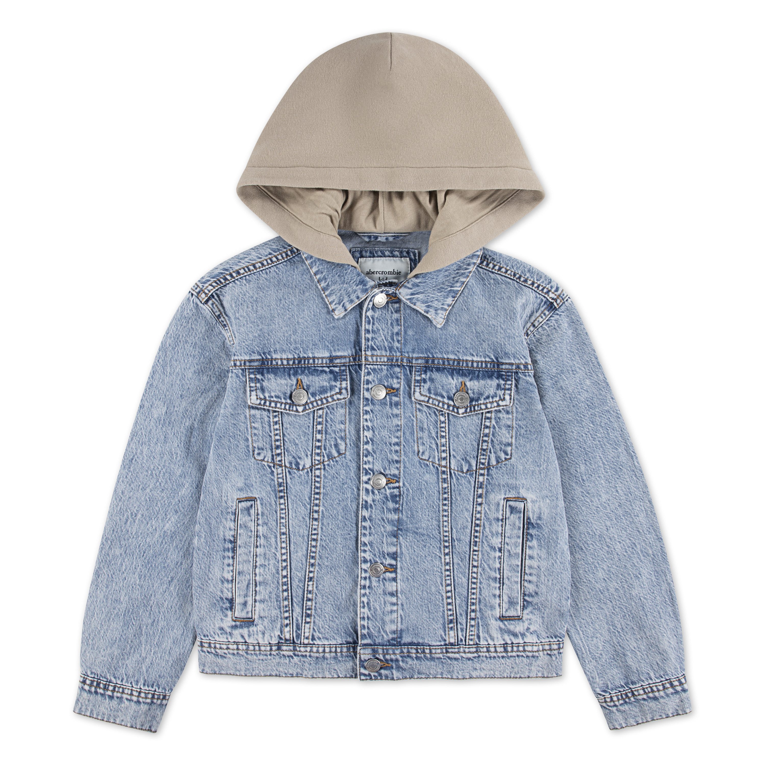 Abercrombie Kids Jeansjacke HOODED DENIM JACKET mit Kapuze