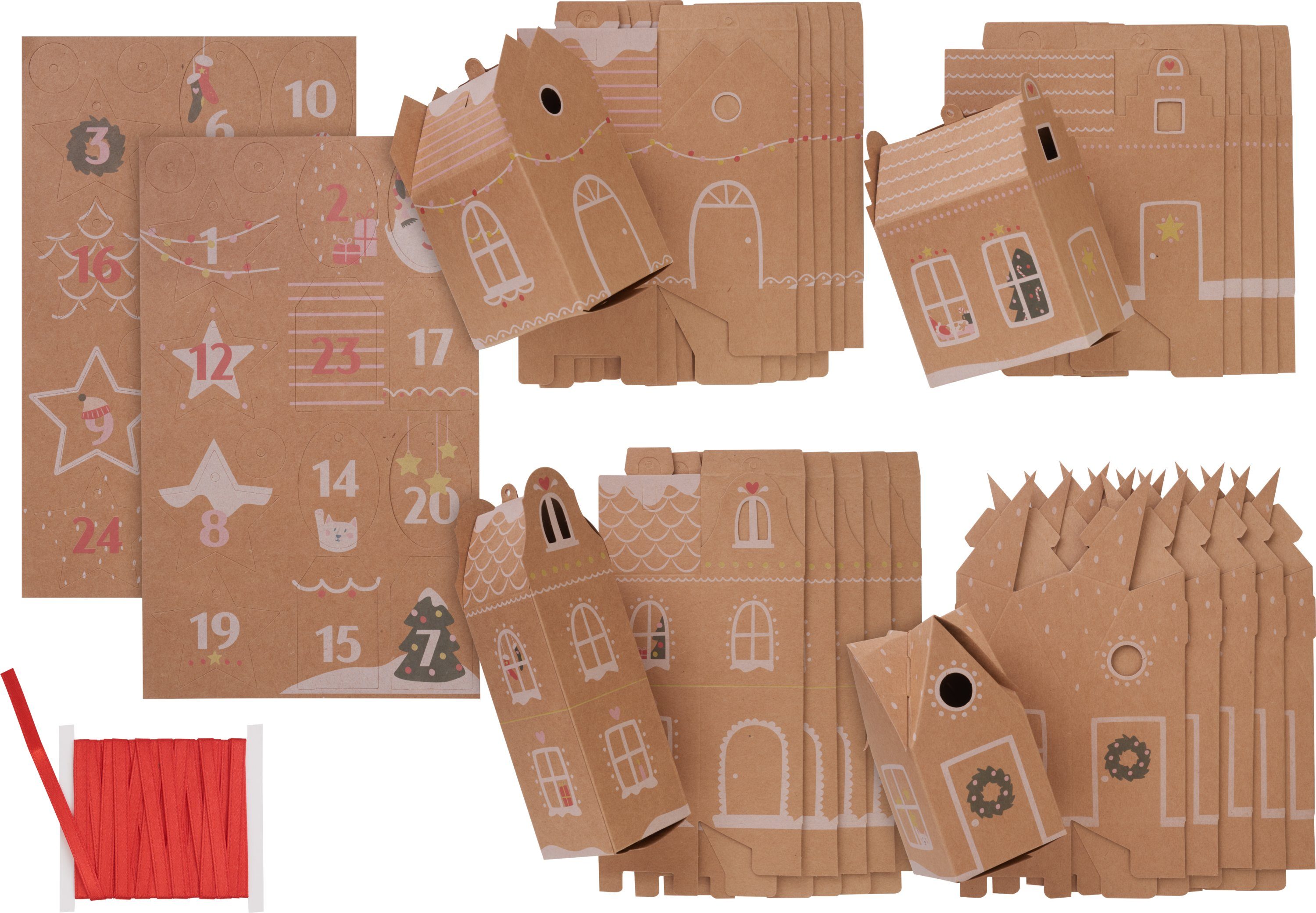Folia Adventskalender Lebkuchenhaus, 49 Teile