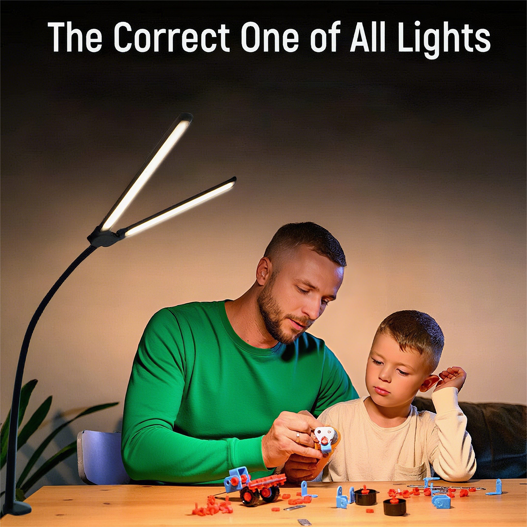 POPOLIC LED Schreibtischlampe Doppelkopf Schreibtischlampe LED günstig online kaufen