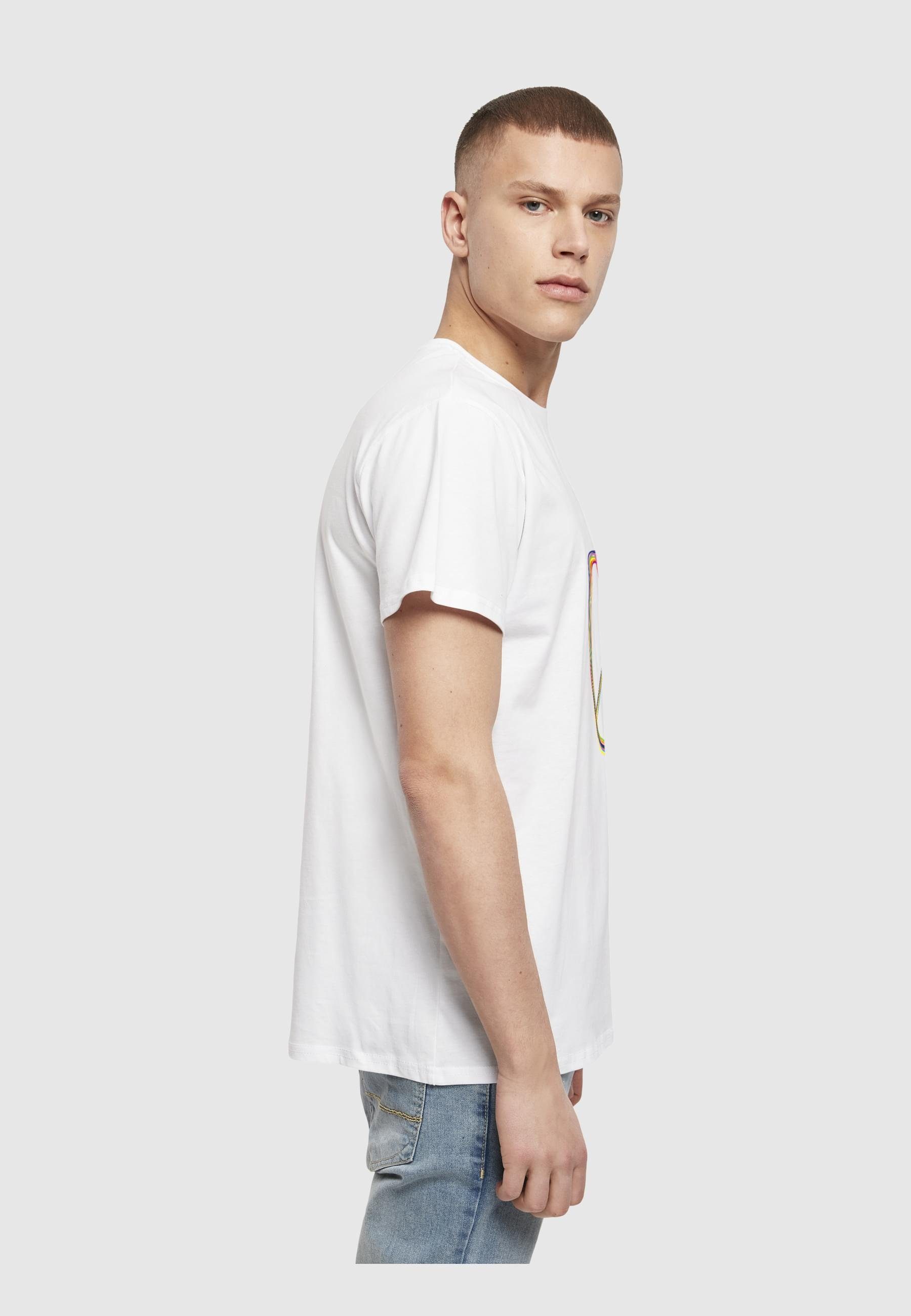 Merchcode T-Shirt Herren T-Shirt white with Basic (1-tlg) Peace_Multicolor