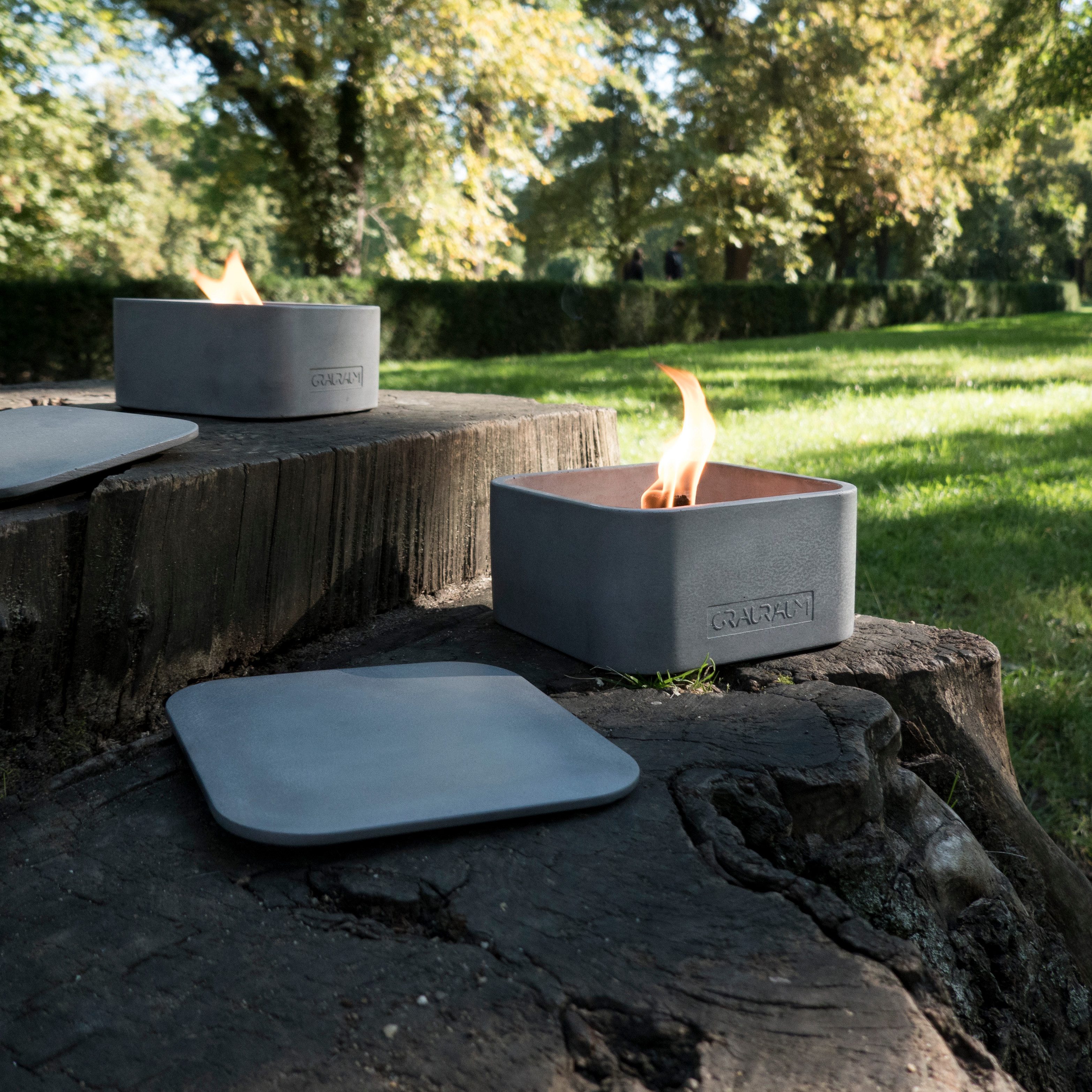 GRAURAUM Outdoorkerze Olaf XL - Kerzenfresser mit Dauerdocht Tischfeuer (16 günstig online kaufen