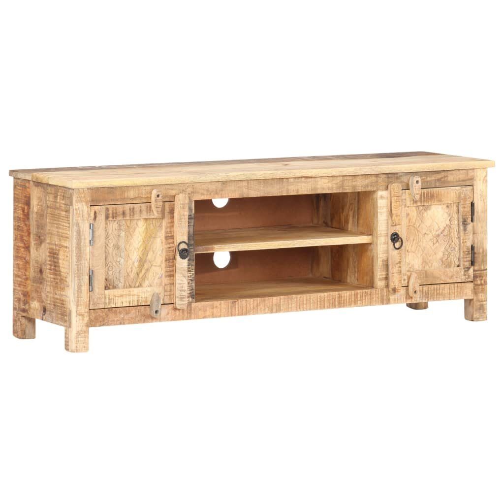 TV-Schrank Mangoholz TV-Schrank Raues Braun vidaXL (1-St) 120x30x40 cm