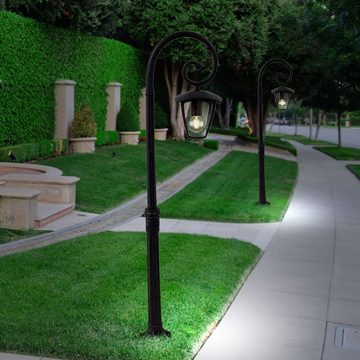 etc-shop LED Außen-Stehlampe, Leuchtmittel inklusive, Warmweiß, Außenstehleuchte LED Wegeleuchte schwarz Laterne Gartenleuchte