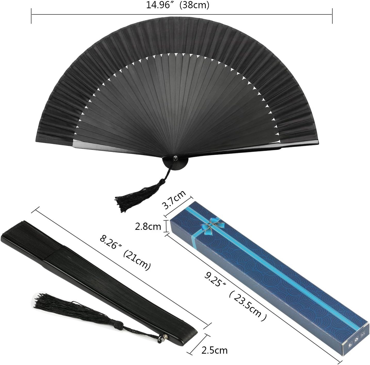 FELIXLEO Handfächer Kakoo Japanese Hand Fan with Gift Box - Butterfly and Japanese Cherry, (1-tlg)