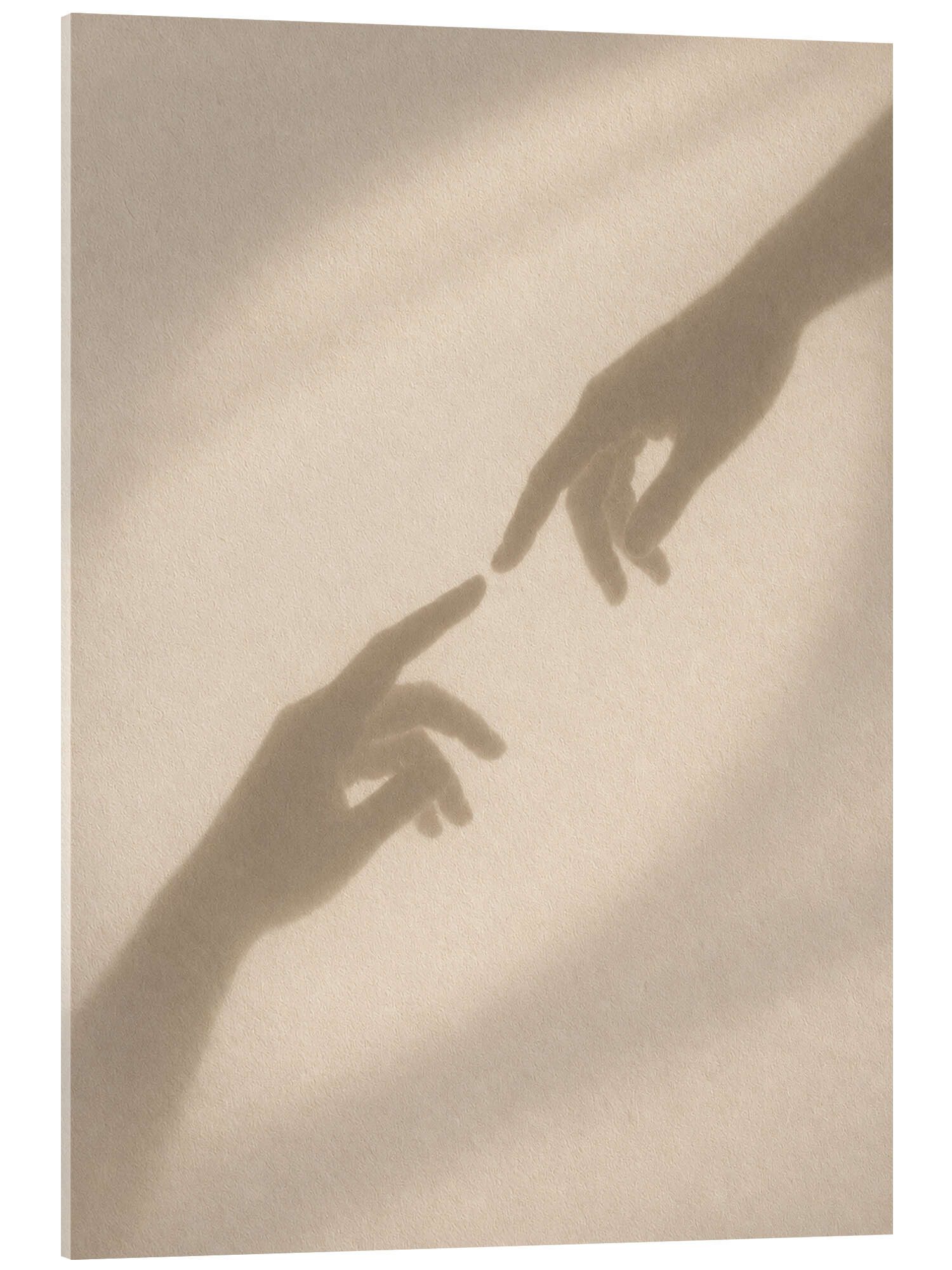 Posterlounge Wandbild berührende Finger, Translucent Places, erhältlich als Poster, Leinwandbild, Wandsticker oder Acrylglasbild