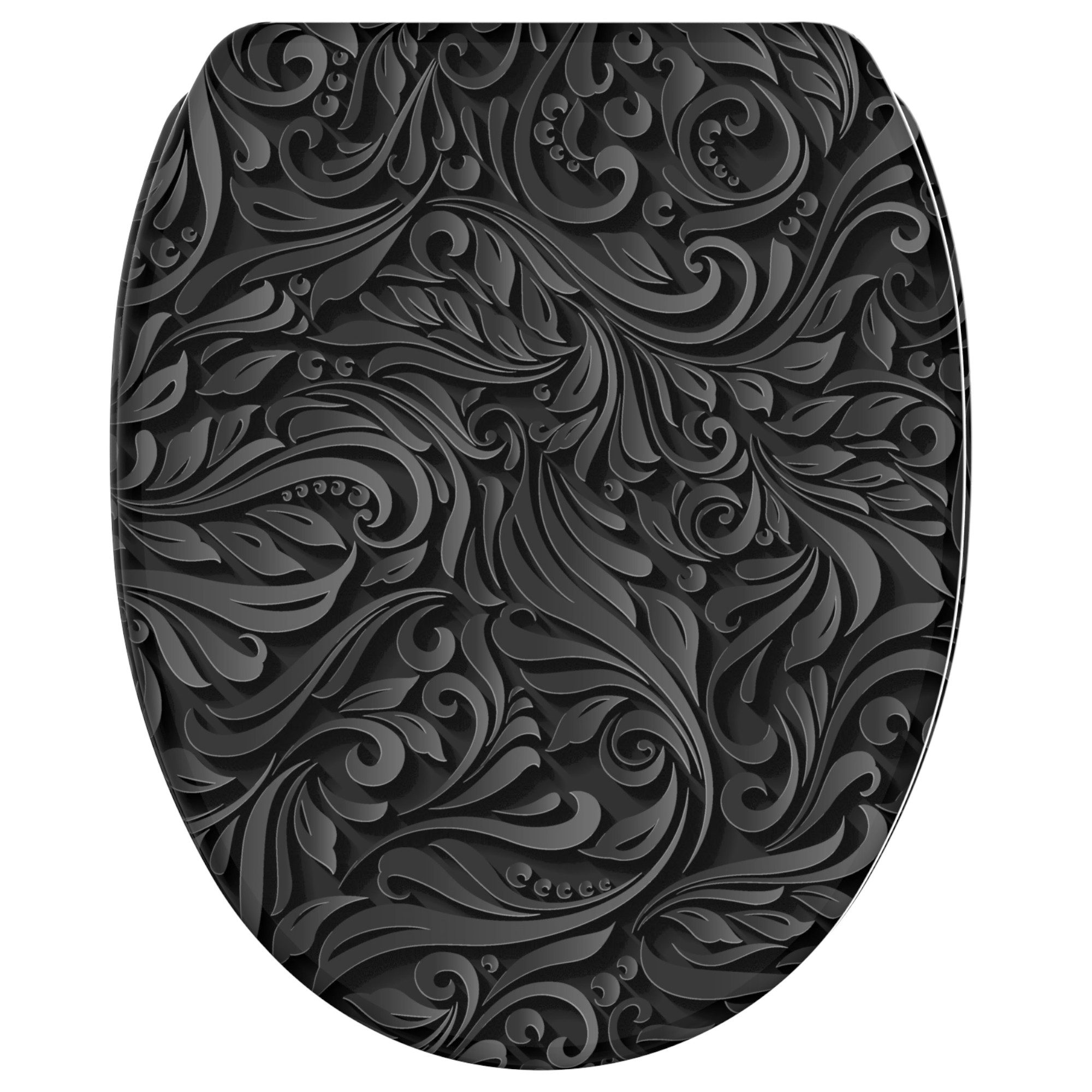 Sanilo WC-Sitz Floral mit Absenkautomatik & Quick Release, hochwertig, abnehmbar, leichte Montage von oben, mit Schraubenzieher