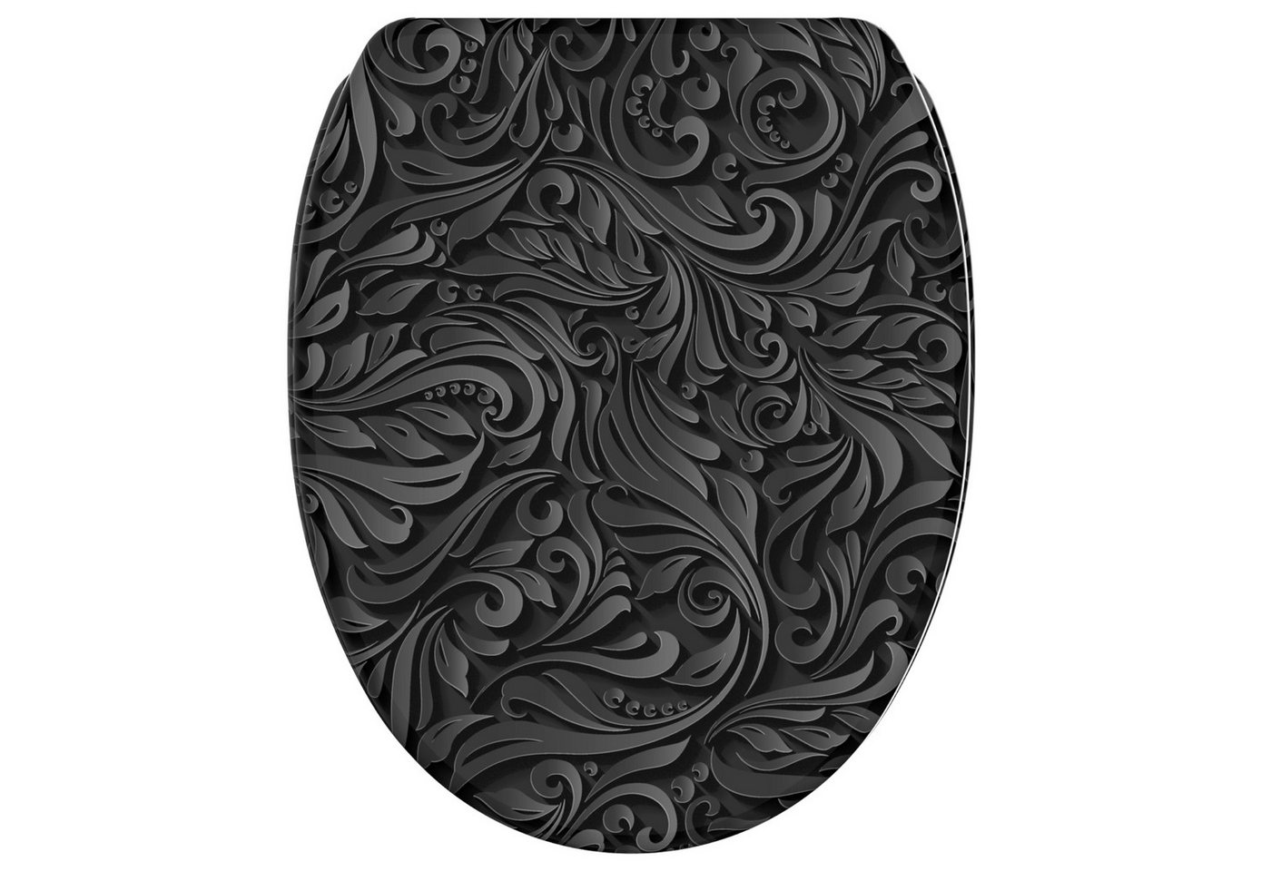 Sanilo WC-Sitz Floral mit Absenkautomatik & Quick Release, hochwertig, abnehmbar, leichte Montage von oben, mit Schraubenzieher