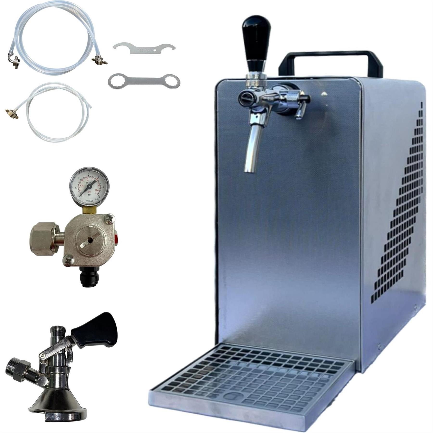 BieTal Bierzapfanlage BieTal® Bierzapfanlage Bierkühler Zapfanlage 30 Liter/h SET 5/8 Zoll, Bier Zapfanlage mit Durchlaufkühler