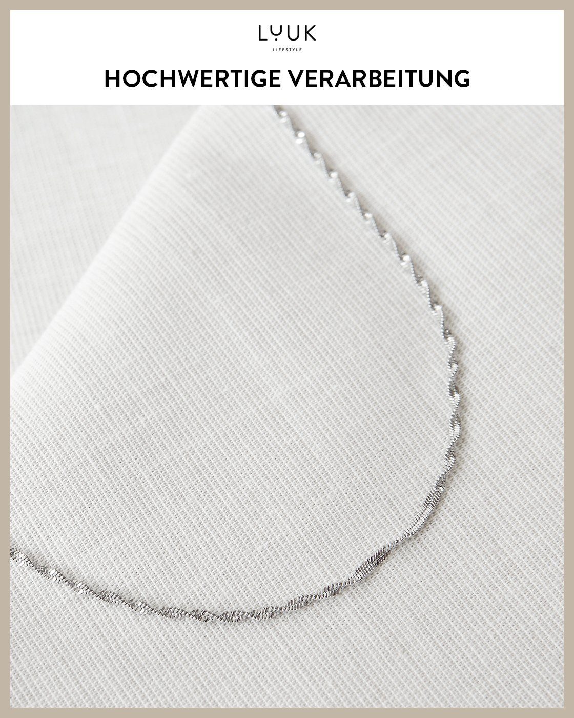 LUUK LIFESTYLE Edelstahlkette Rope, Schmuck Silber Anlässe, besondere für alltagstauglich