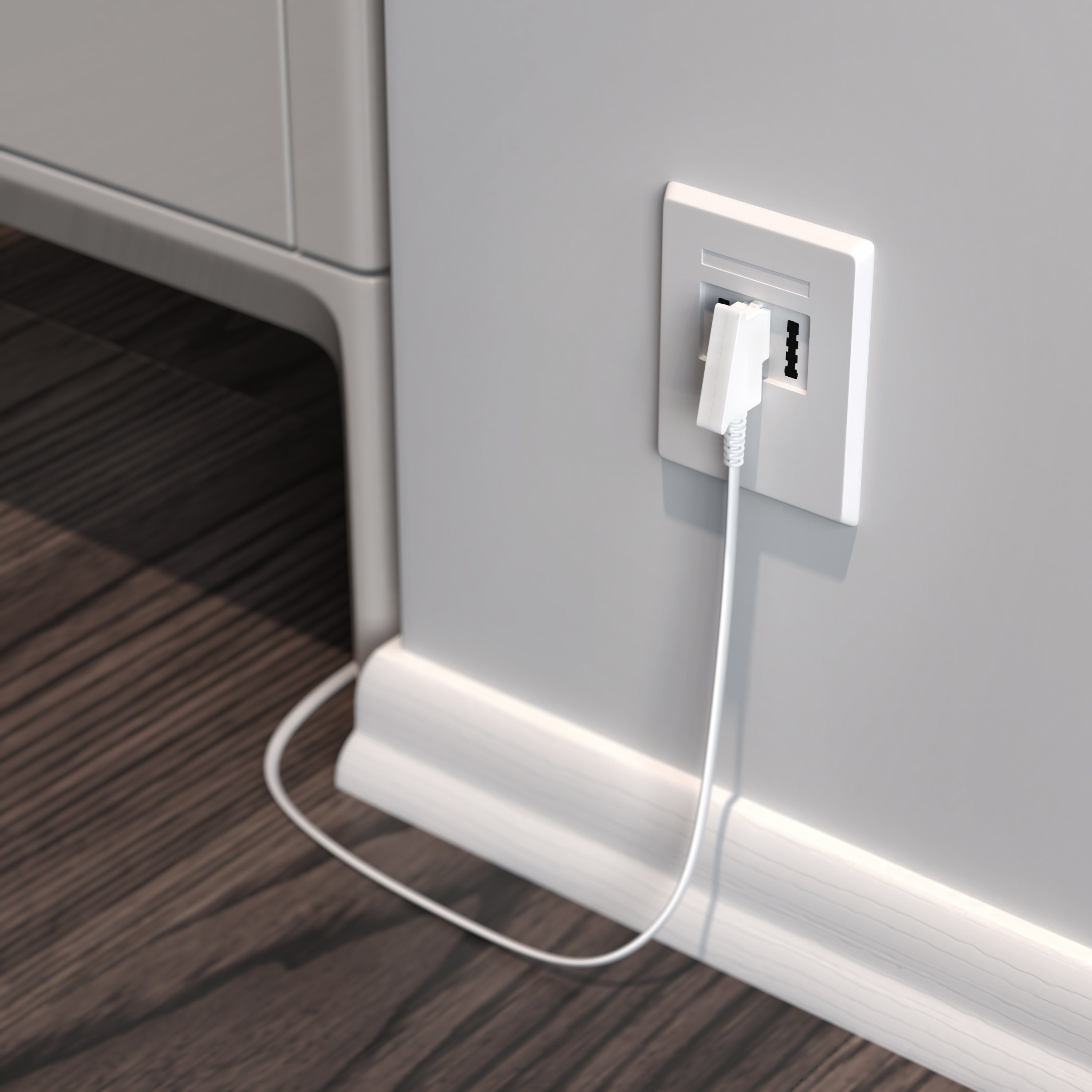 CSL Anschlusskabel Router an Telefondose Routerkabel - 30m Telefonkabel, TAE-F, RJ-45 (Ethernet) (3000 cm), TAE-F auf RJ45, für Router, Fritzbox und Telefondose – Bild 3 von 5