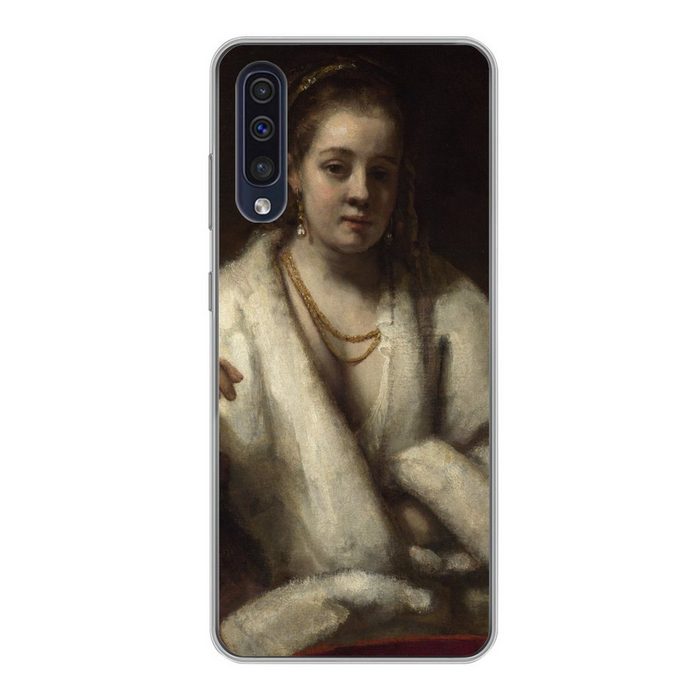 MuchoWow Handyhülle Porträt von Hendrickje Stoffels - Gemälde von Rembrandt van Rijn Handyhülle Samsung Galaxy A30s Smartphone-Bumper Print Handy