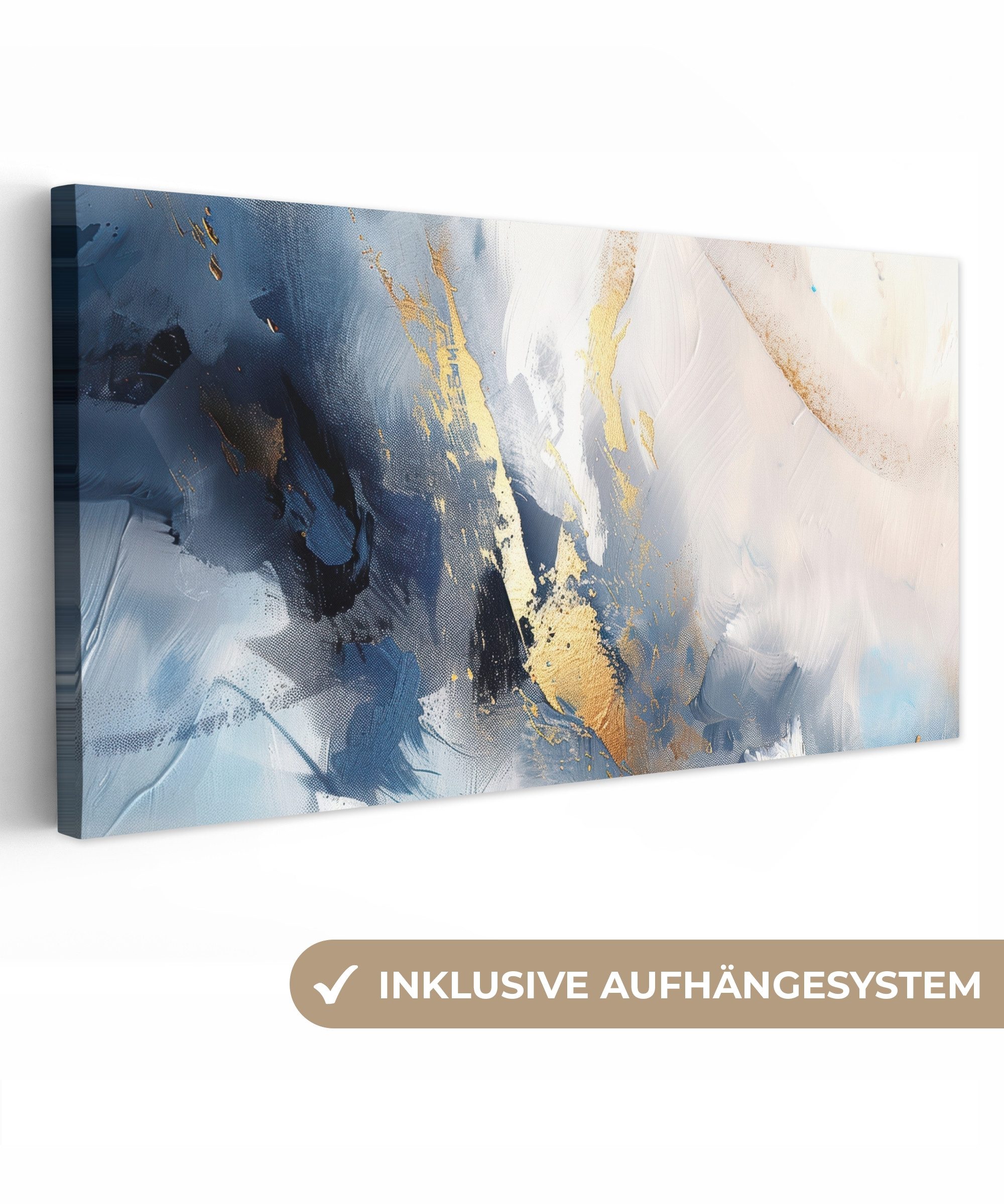 OneMillionCanvasses® Leinwandbild Panorama Blau - Modern günstig online kaufen