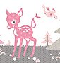 anna wand Bordüre »Kinderzimmer - Rehlein / Waldtiere - rosa taupe - selbstklebend«, Wald, selbstklebend, Bild 3