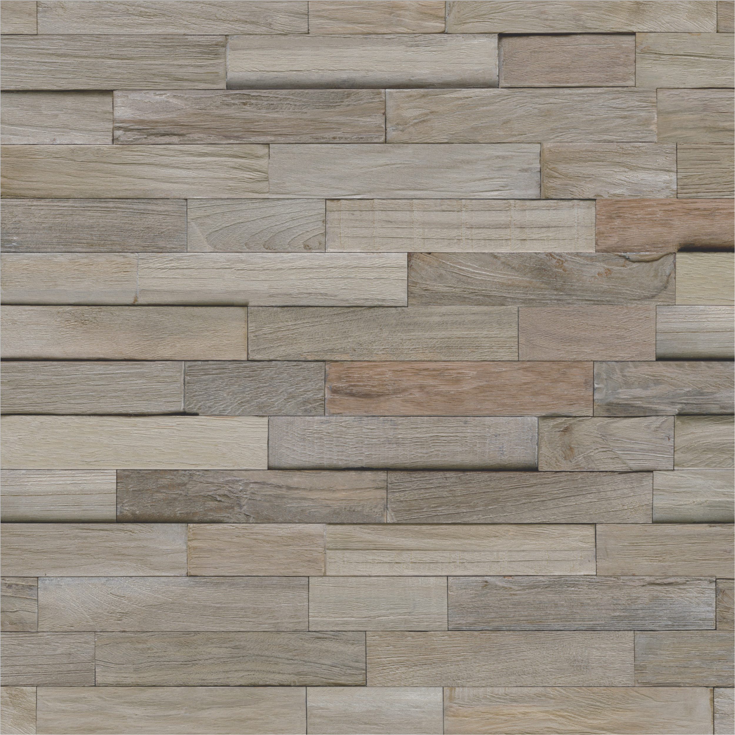 INDO 3D Wandpaneel Echtholz Teak FSC, BxL: 20,00x50 cm, 0,10 qm, (Packung 10 Paneelen / 1 m², Versandkostenfreie Lieferung) Echtholz Wandverkleidung mit 3D-Effekt