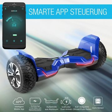 Bluewheel Electromobility Skateboard HX510 (Kinder Sicherheitsmodus & App - Bluetooth), 8.5" Premium Offroad Hoverboard Bluewheel HX510 SUV