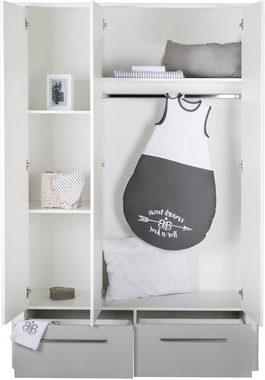 roba® Kleiderschrank Linus, 3-türig, Kinderkleiderschrank