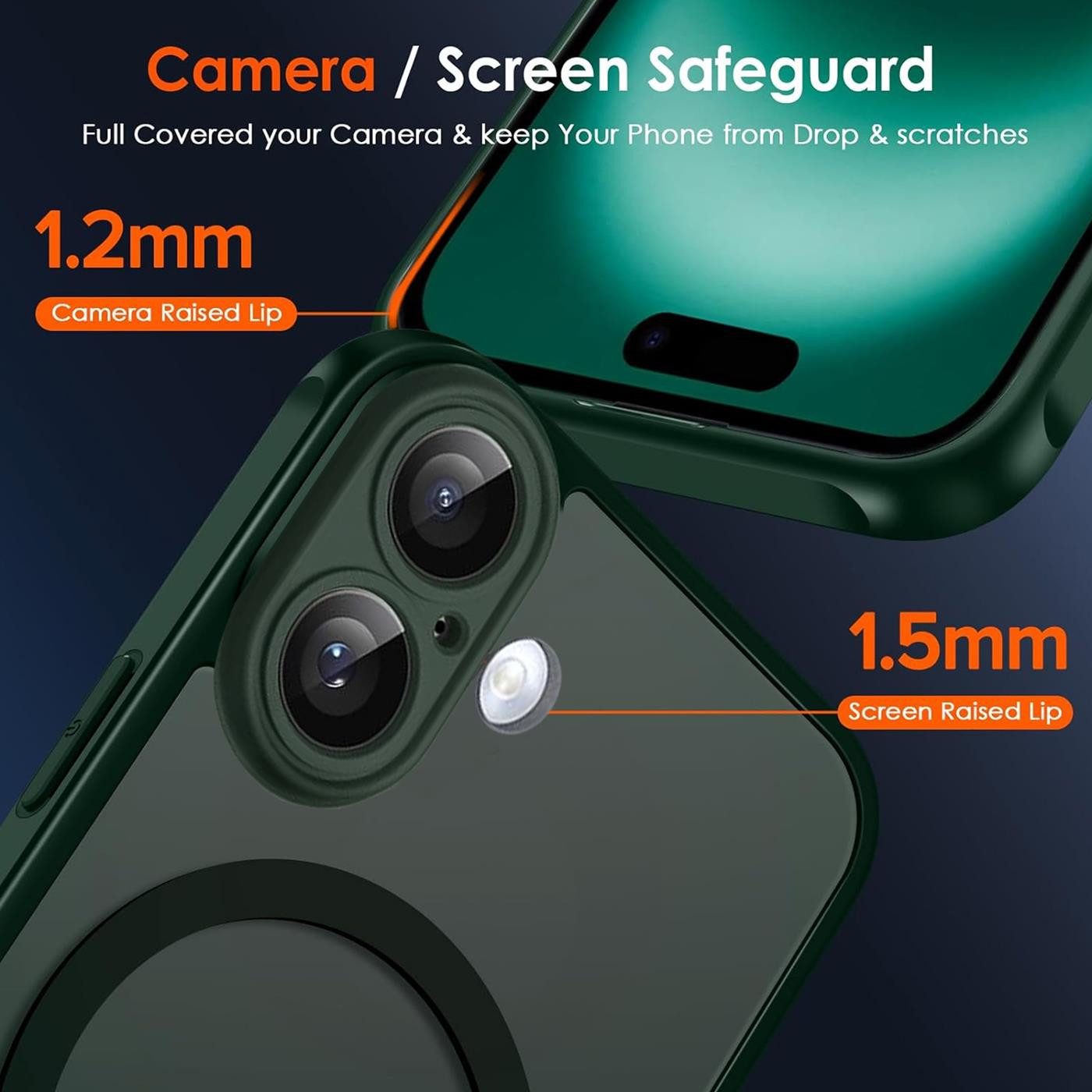 CoolGadget Handyhülle für Apple iPhone 16 6,1 Zoll, Kamera Schutz Hülle Silikon Hard Case Schutzhülle für Magsafe Zubehör