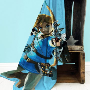 Kinderdecke The Legend of Zelda Blau 150x200 weich und kuschelig Coral Fleecedecke, BERONAGE