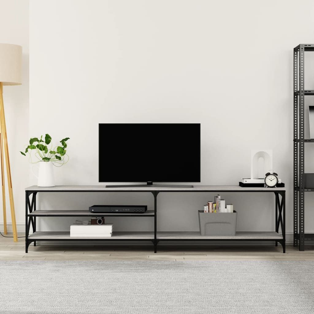 vidaXL Schrankmodule TV-Schrank Grau Sonoma 200x40x50 cm Holzwerkstoff und günstig online kaufen