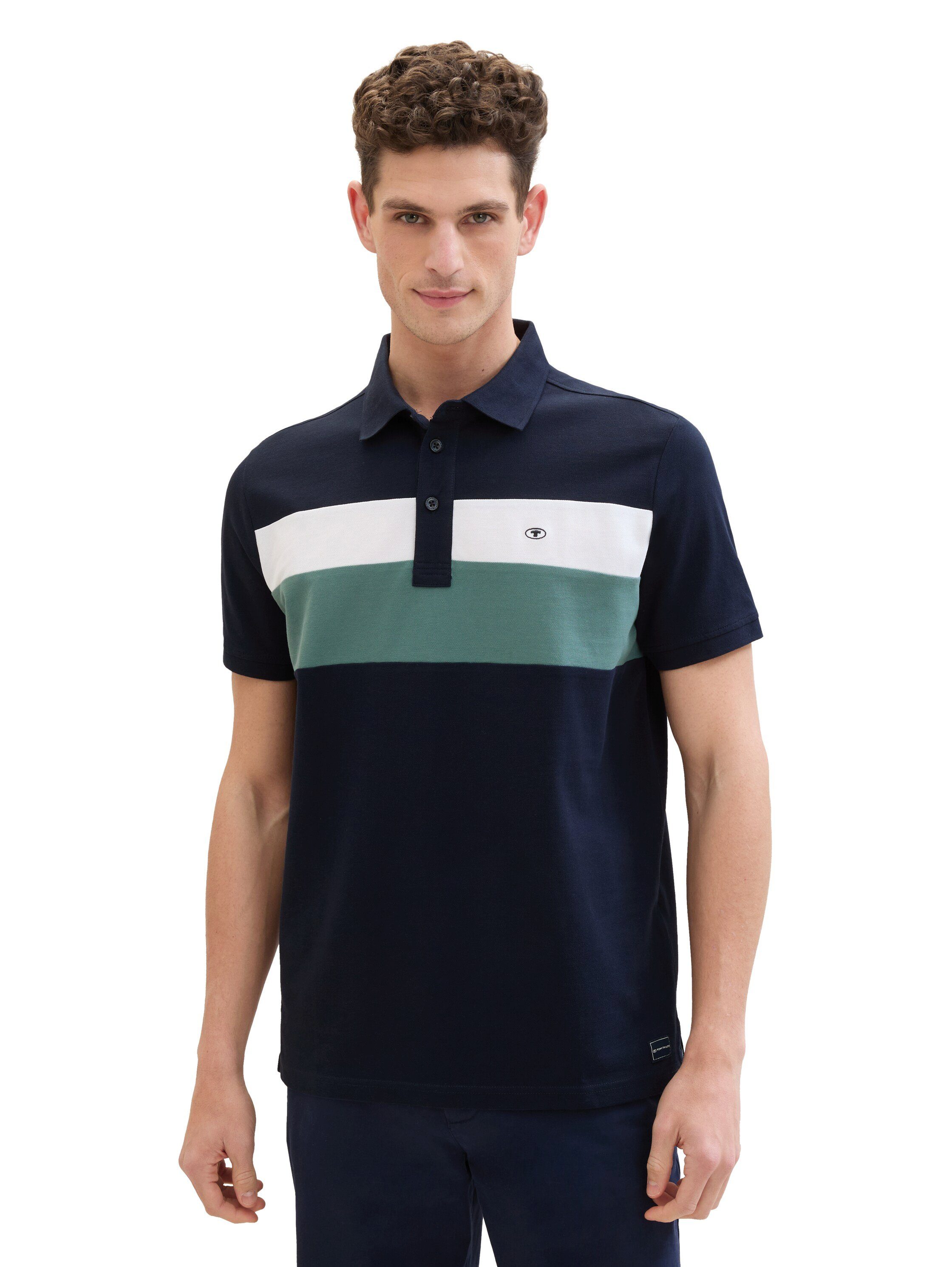 TOM TAILOR Poloshirt mit Logoprägung auf der Brust