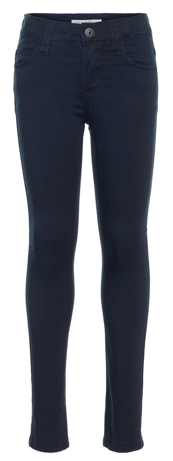 Stoffhose Name It Jungen Twillweb-Hose X-Slim-Fit dunkelblau