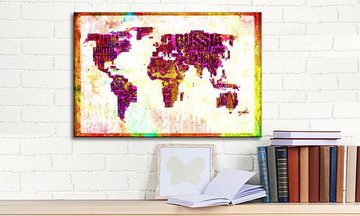 WandbilderXXL Leinwandbild Weltkarte Nr3, Weltkarte (1 St), Wandbild,in 6 Größen erhältlich