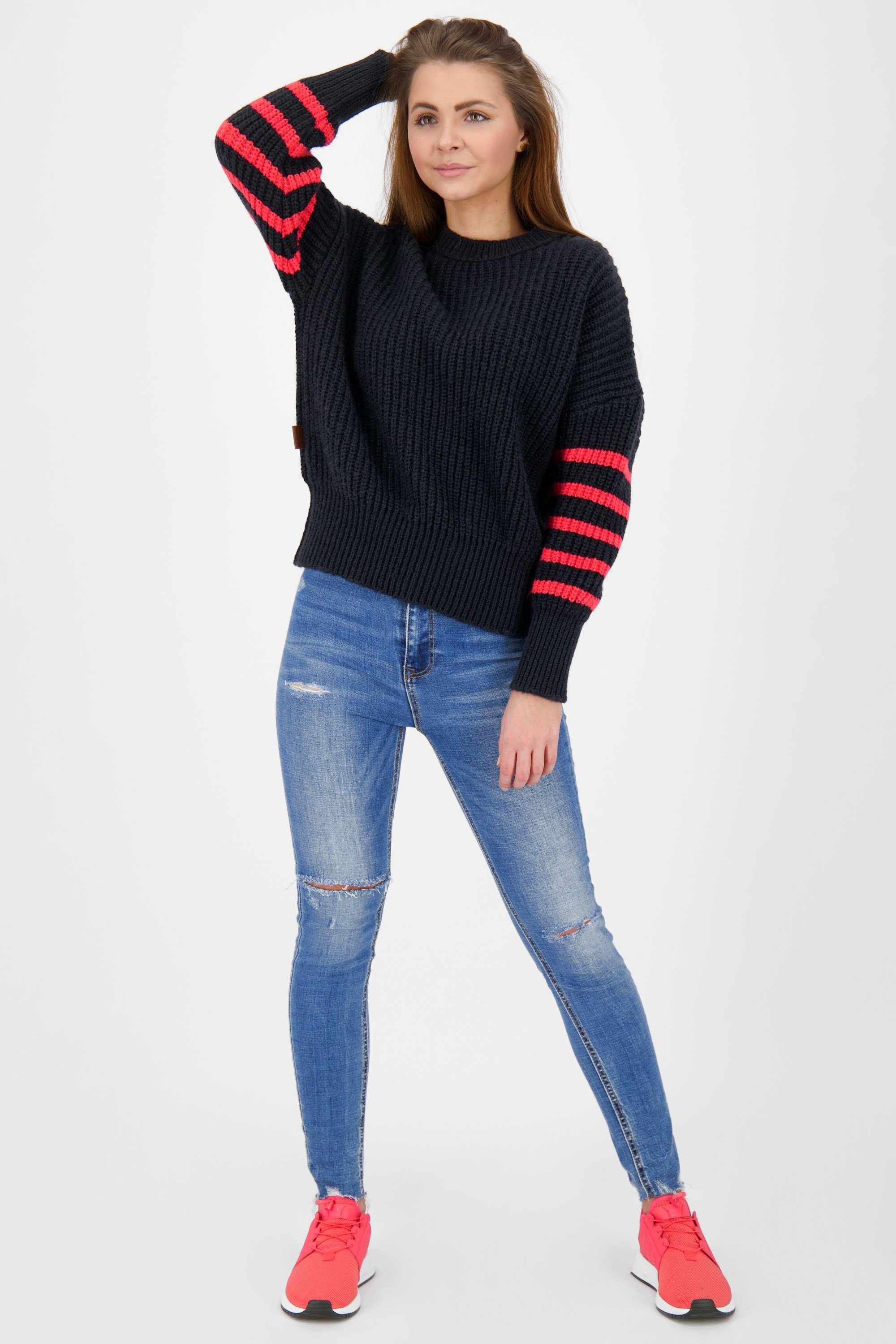 Kickin Knit DarjaAK marine Damen Pullover & Z Alife Rundhalspullover Rundhalspullover,