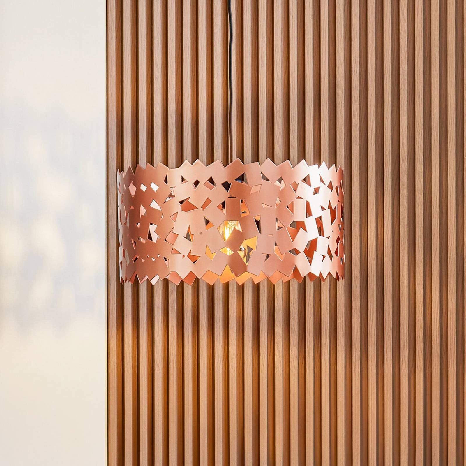 Lucande Hängeleuchte Aeloria, Metall, Kupfer IP20, 1 x 15 W LED