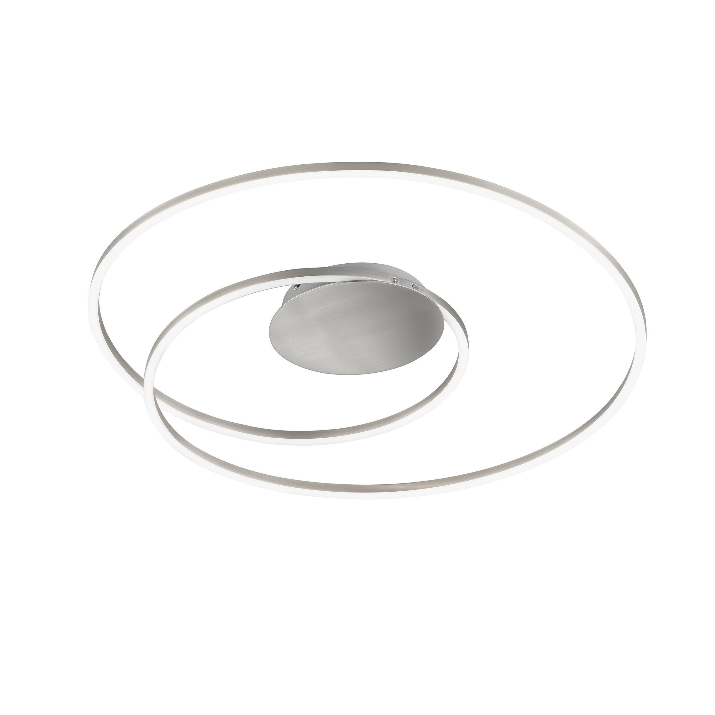 FISCHER & HONSEL Deckenleuchte FISCHER & HONSEL Deckenleuchte HOLY D 68 cm grau Deckenlampe, Kaltweiß