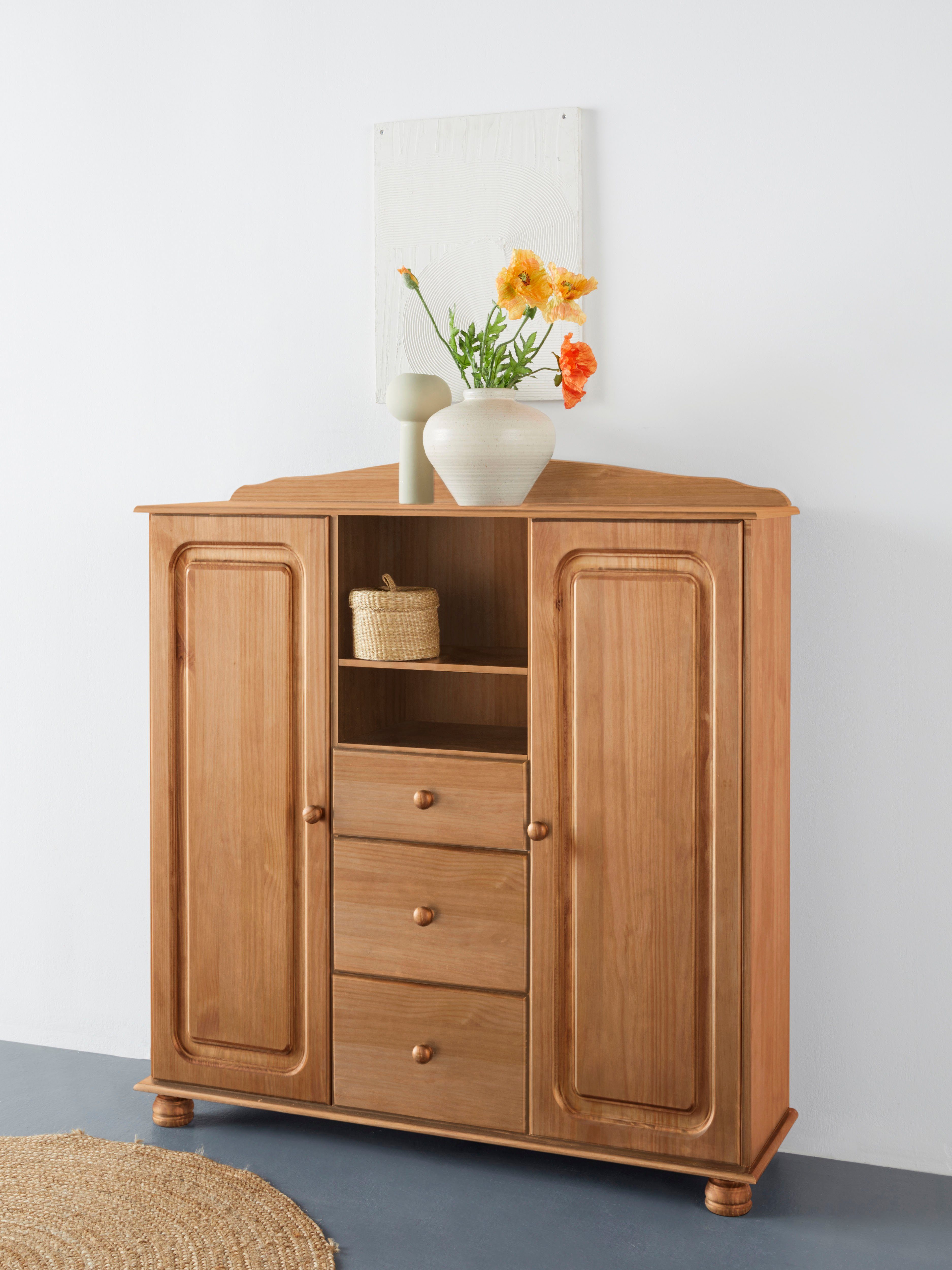 OTTO home Highboard Mette, Stauraumschrank mit 3 Schubladen und verstellbaren Einlegeböden