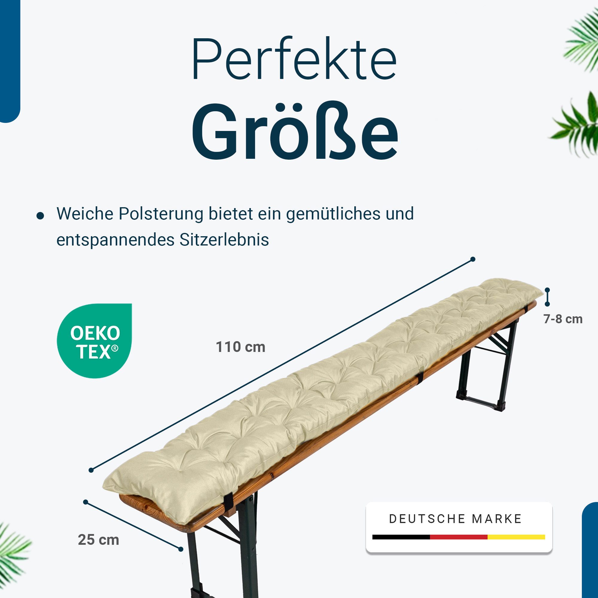 TexDeko Bankauflage TexDeko Garden 2er-Pack Bierbankauflagen günstig online kaufen
