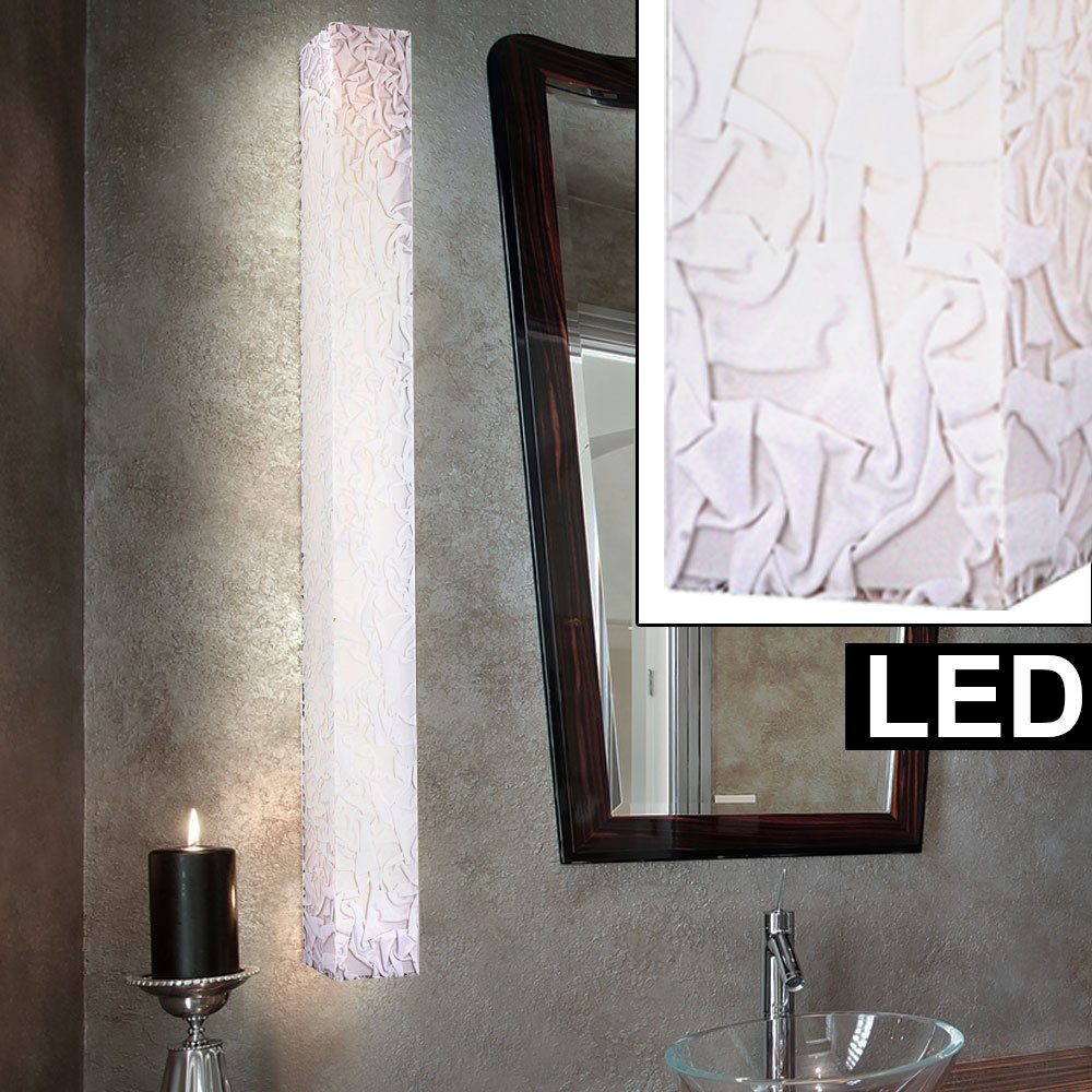 Globo LED Wandleuchte, Leuchtmittel inklusive, Warmweiß, Wand Leuchte Marmoroptik Wohnzimmer silber Aluminium Diele