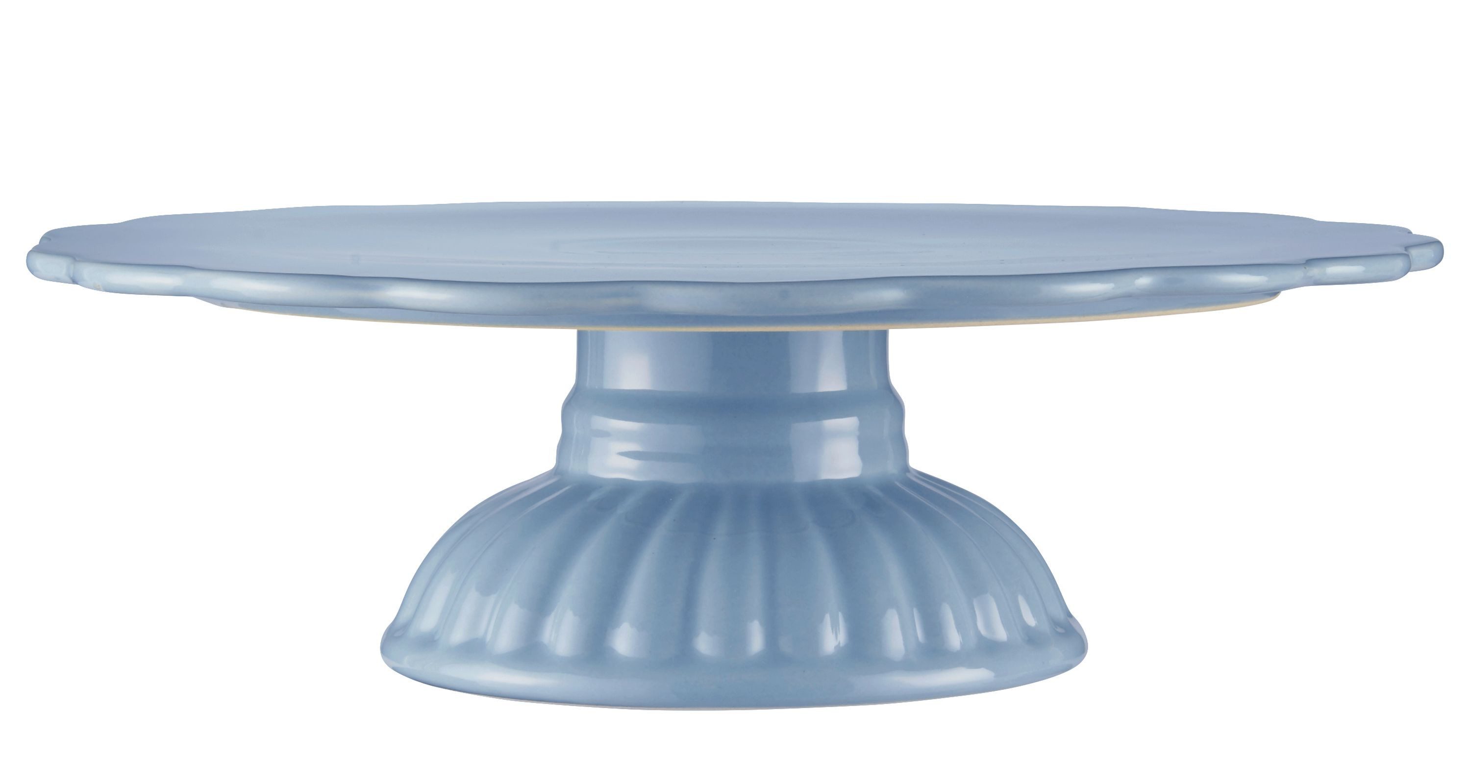 Ib Laursen Tortenplatte Ib Laursen - Tortenplatte Fuß Mynte Keramik Blue Bell Blau 2079-95, Keramik