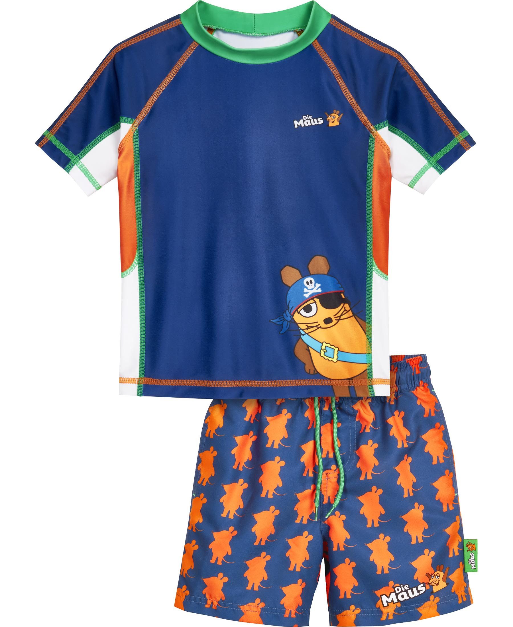 Badeanzug UV-Schutz Bade-Set DIE MAUS Pirat Shorts
