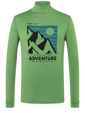 SUPER.NATURAL Rollkragenpullover Merino Pullover M ADVENTURE TURTLE angenehmer Merino-Materialmix