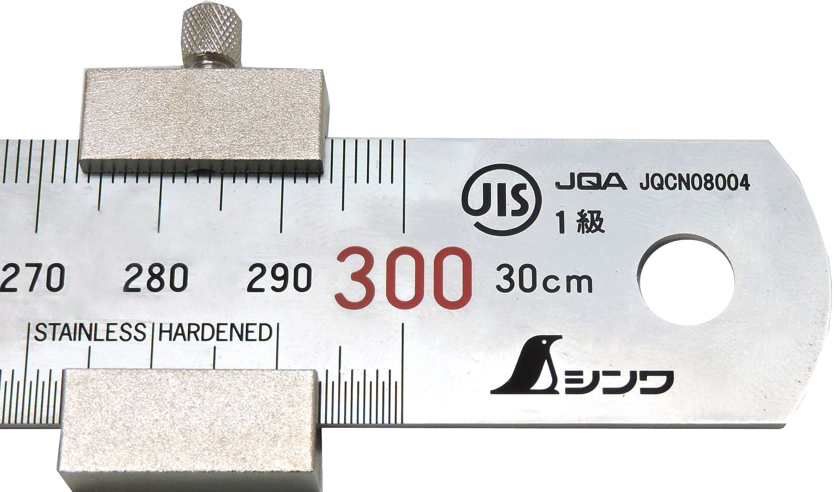 FAMEX Zimmermannswinkel 12665 Shinwa 1-St), Anschlag, Japan, (mit Lineal 30 cm, Stahlmaßstab, aus 76752 Edelstahl Made in