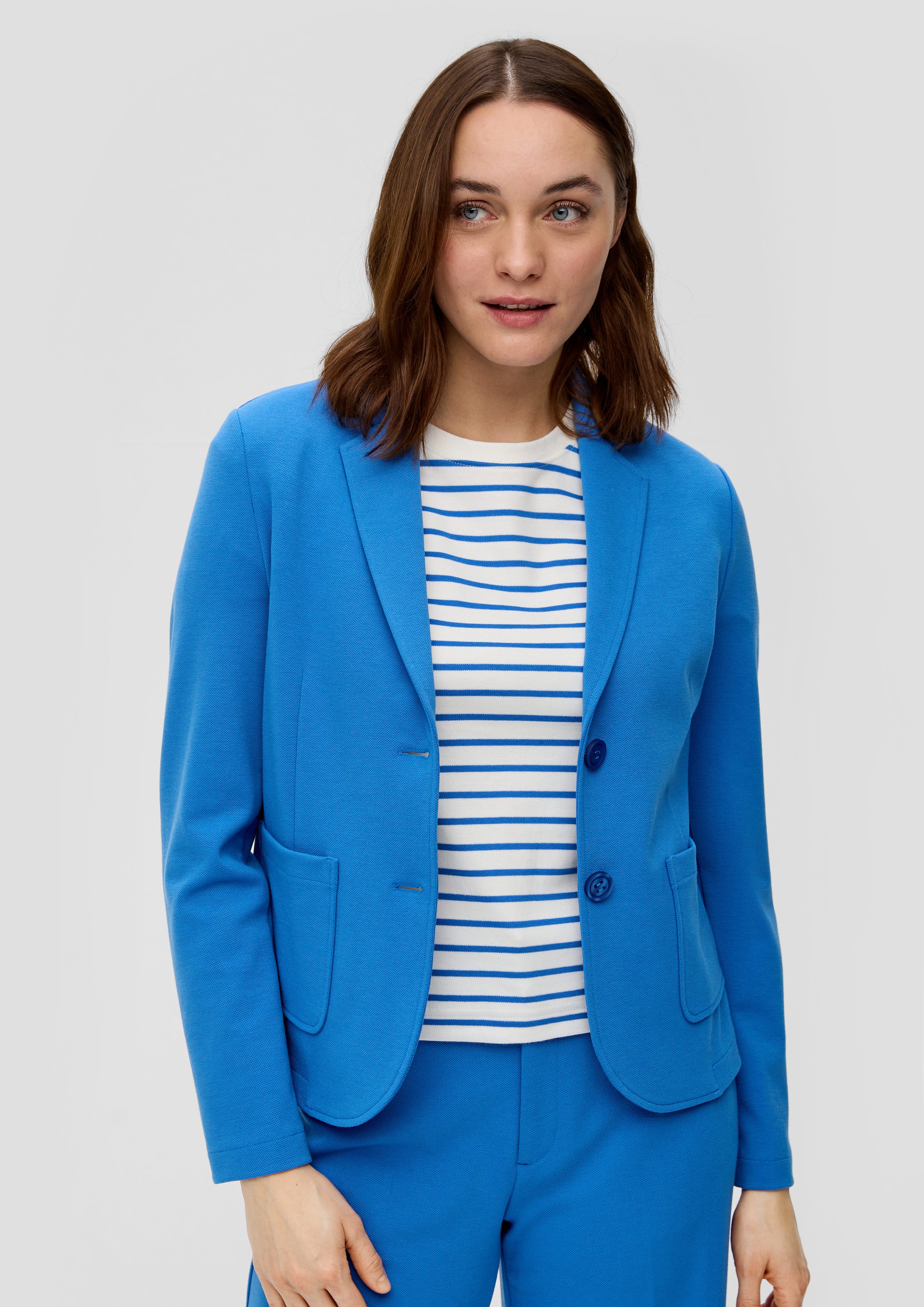 S.Oliver BLACK LABEL Blazer In Bouclé-look In Felroze Online Kopen | P&C