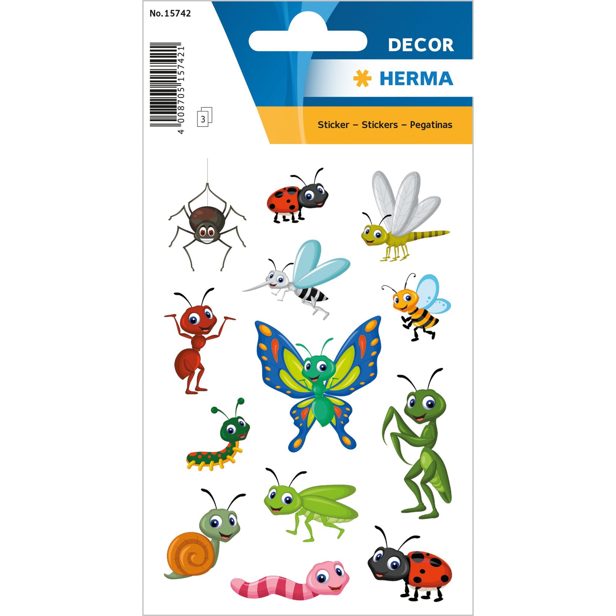 HERMA Sticker Herma Sticker DECOR Tiere Kleine Krabbeltiere 1 Bl