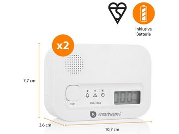 Setpoint CO-Melder (2er Set Kohlenmonoxid Melder CO Messer Warngeräte Warner Kaminofen Gas)