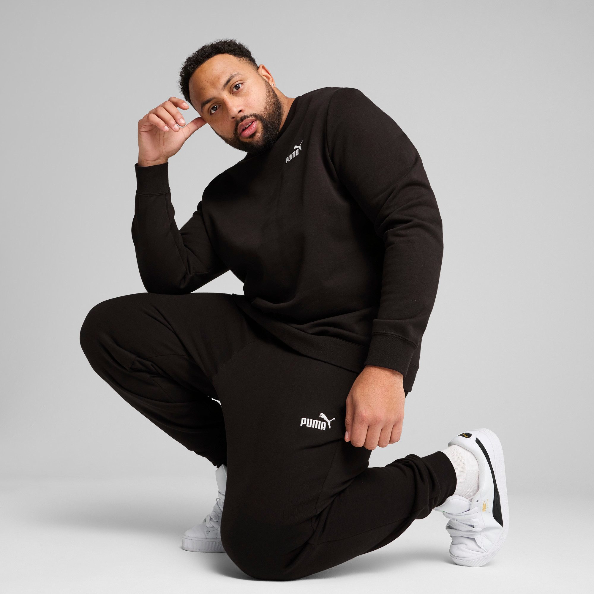 PUMA Langarmshirt ESS SMALL NO. 1 LOGO CREW FL Regular Fit, Langarm, Rundhalsausschnitt