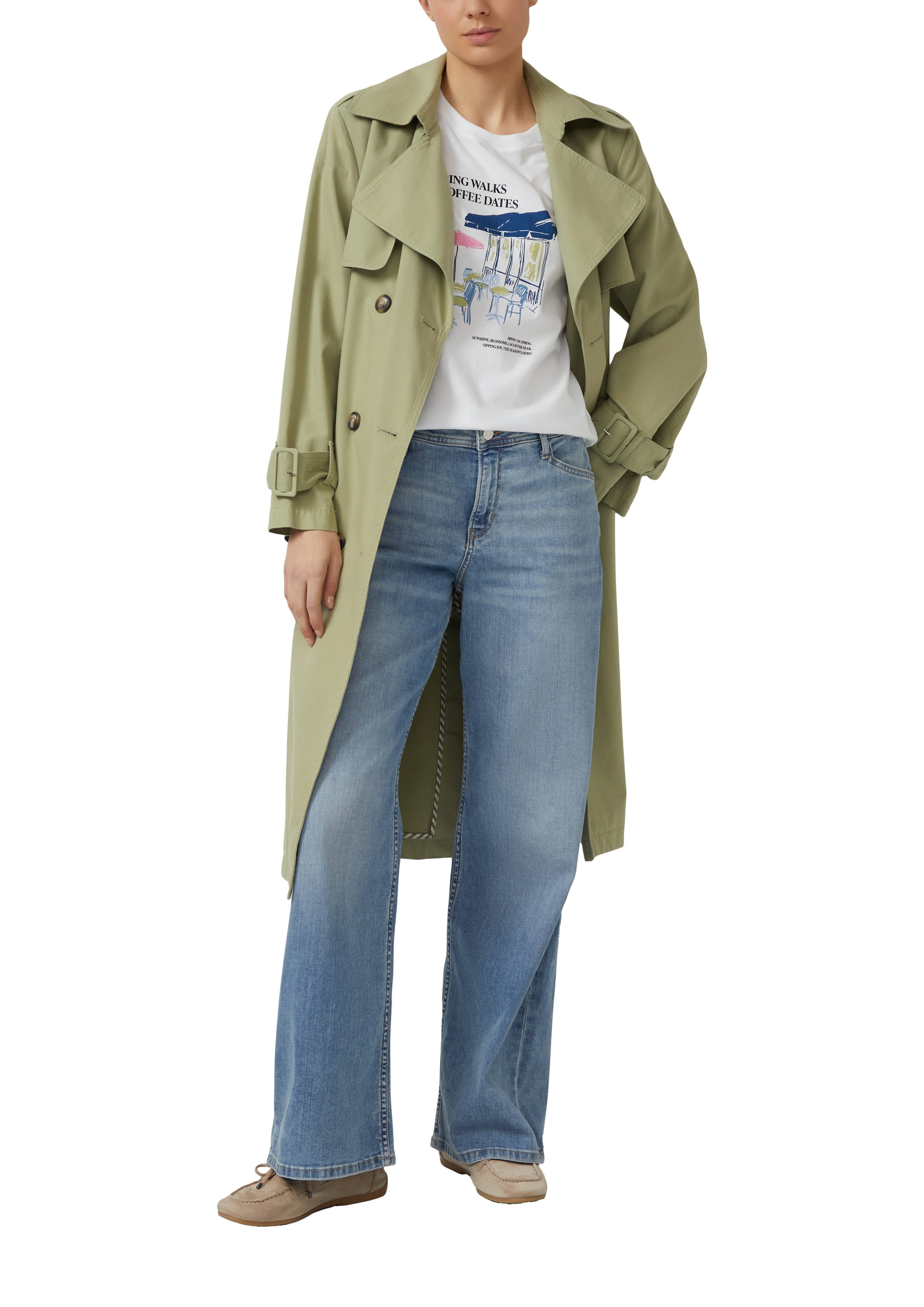 s.Oliver Kurzarmshirt Sommershirt mit Frontprint – Bild 2 von 4