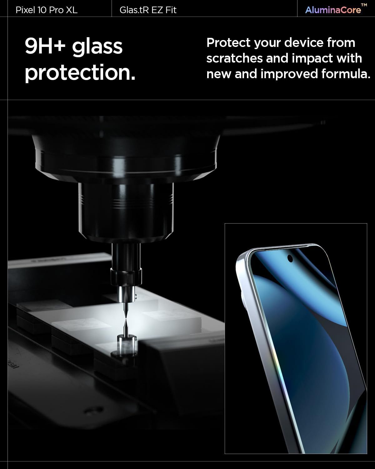 Spigen Displayschutzfolie 2x Panzerglas für Google Pixel 10 / 9 Pro XL Schutzglas Panzerfolie, 2er-Pack, 2 Stück, Tempered Glass, Anti-Fingerabdruck, Case Friendly, Hartglas