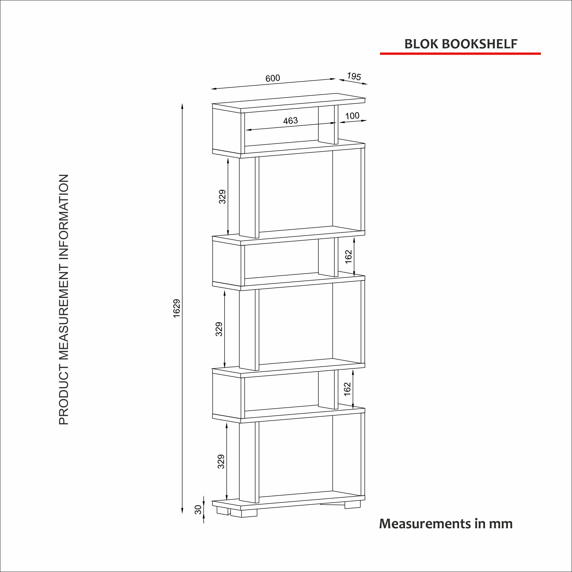 moebel17 Standregal Bücherregal Blok Saphir, mit ausgefallenem Design